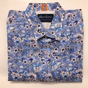 ⚜️HP⚜️Robert Graham Collar Button Down Cuff Detail Long Sleeves Mens  Shirt NWOT
